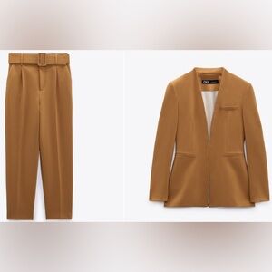 Zara Blazer Set size Medium in Taupe